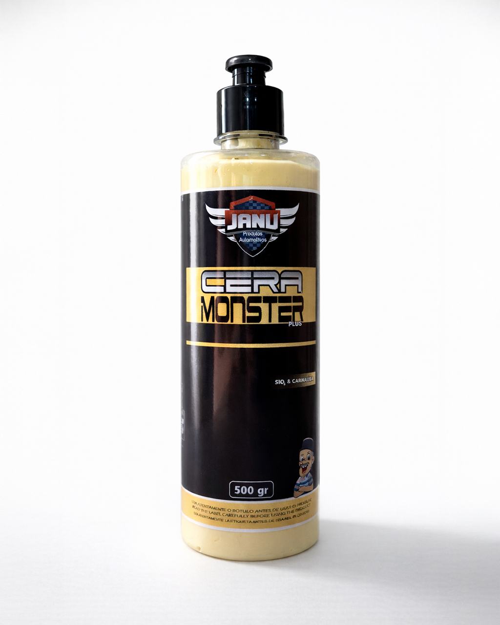Cera Automotiva Monster em Creme Janu 500ml Brilho Extremo