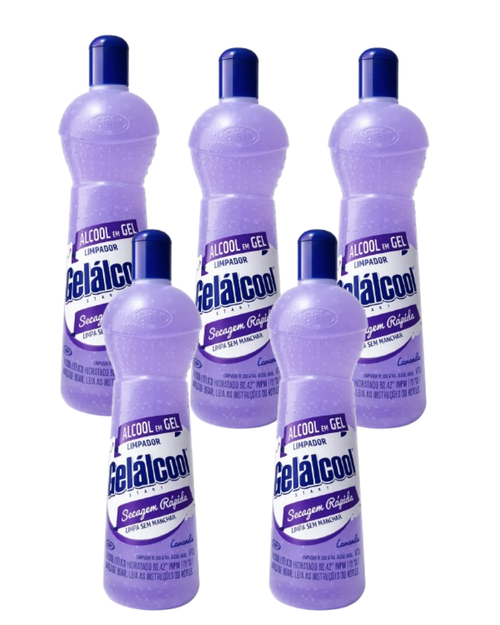 Alcool em Gel Gelálcool 470g Limpa Sem Manchar