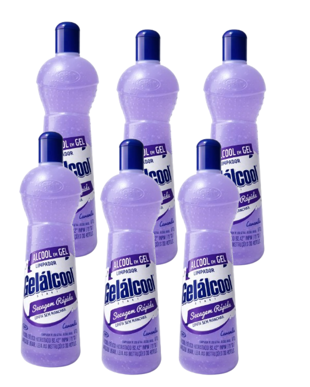 Alcool em Gel Gelálcool 470g Limpa Sem Manchar