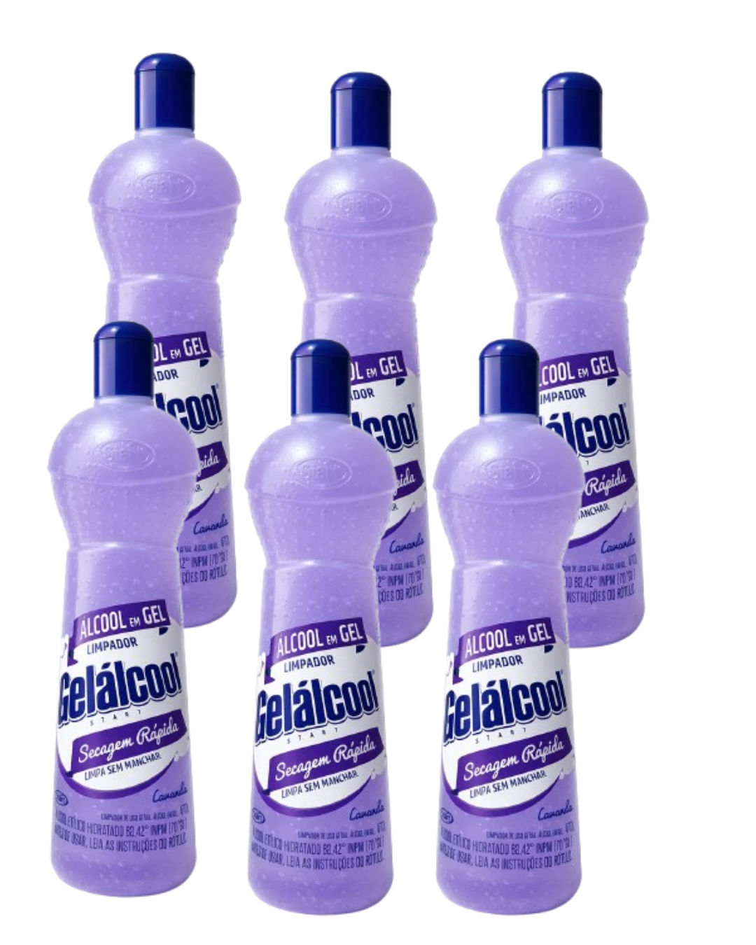 Alcool em Gel Gelálcool 470g Limpa Sem Manchar